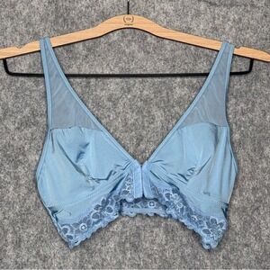 Aerie Light Blue Corset Inspired Bralette w/ Front‎ Hook Closure- Sz M